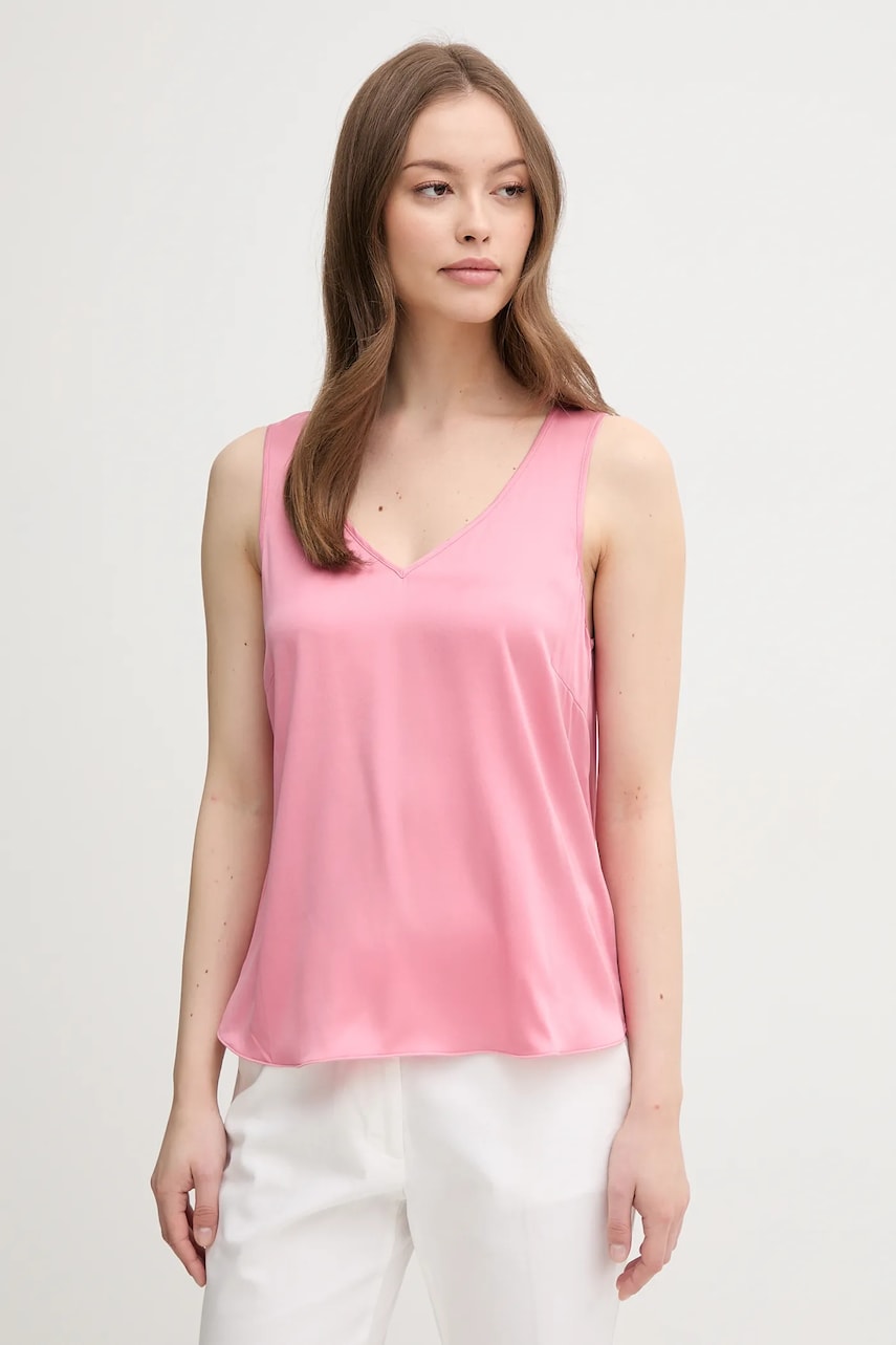 Mos Mosh top de mătase culoarea negru