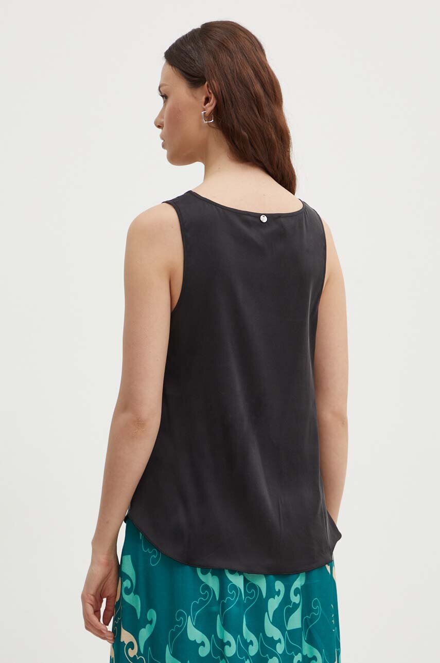 Μεταξωτό τοπ Mos Mosh χρώμα: μαύρο φωτογραφία