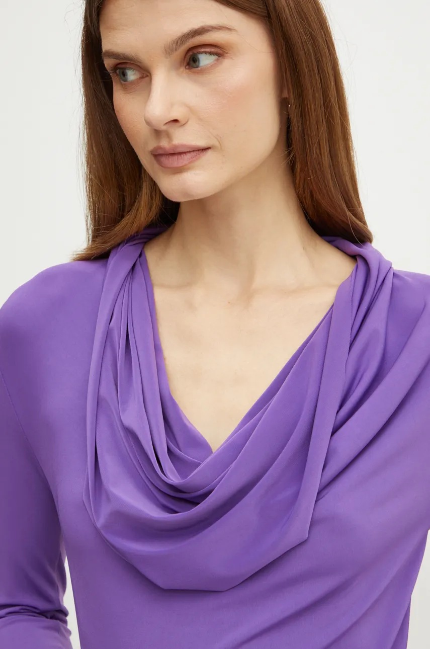 Μπλουζάκι Silvian Heach ROSIZ χρώμα: μοβ, GPA24130BL φωτογραφία