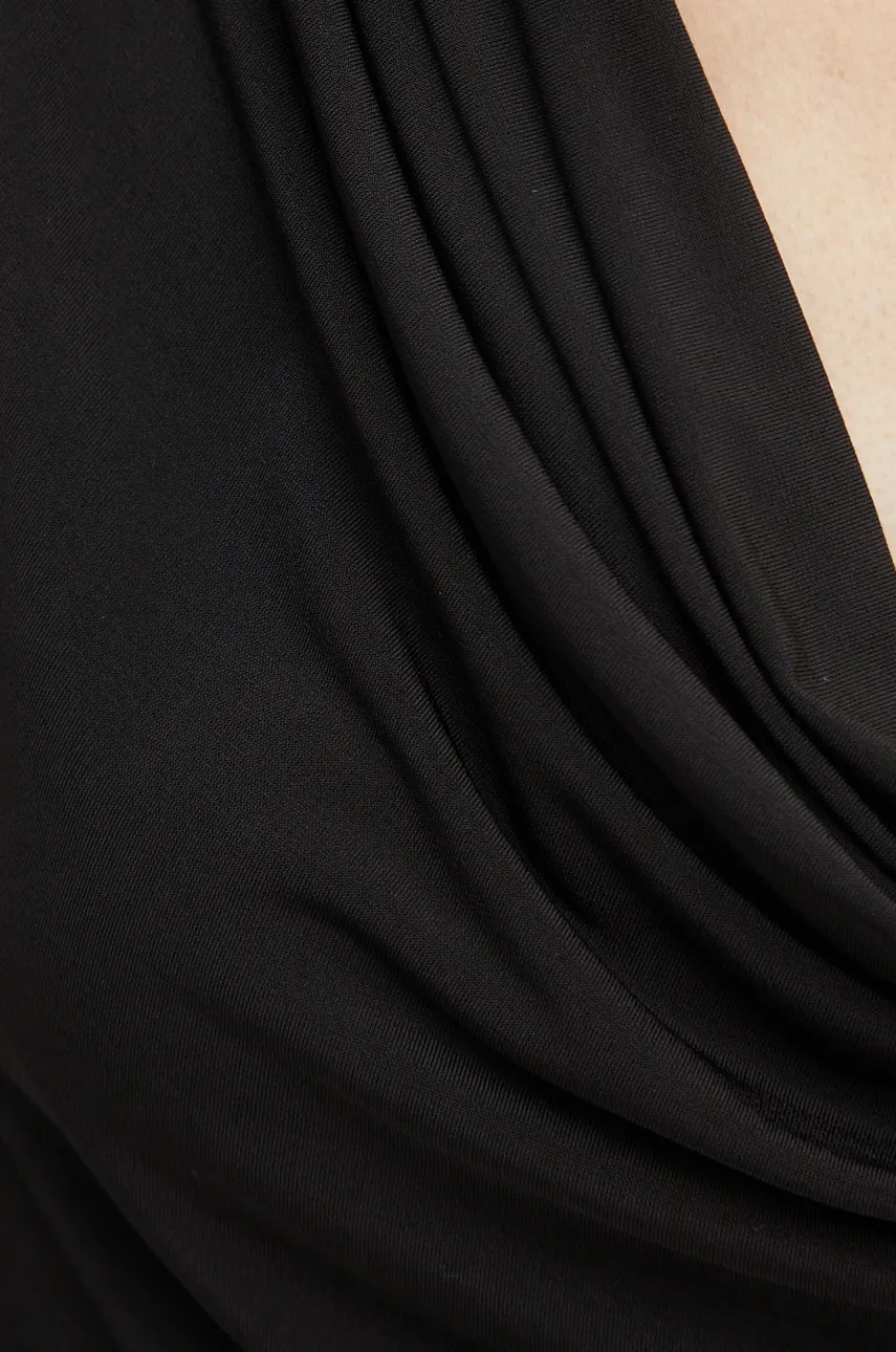 Μπλουζάκι Silvian Heach ROSIZ χρώμα: μαύρο, GPA24130BL φωτογραφία