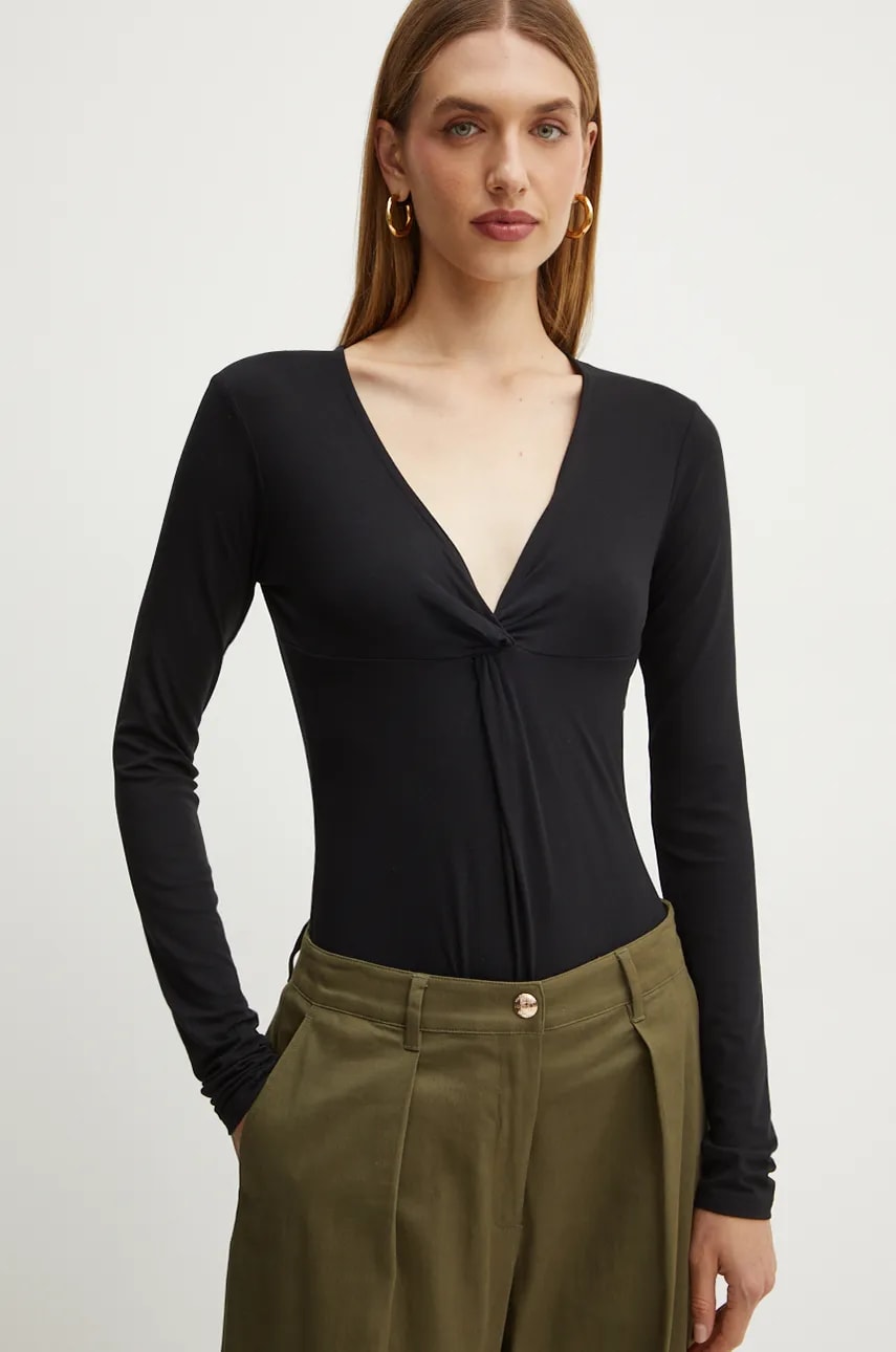 Silvian Heach tricou RETEDI femei, culoarea negru, GPA24299TS