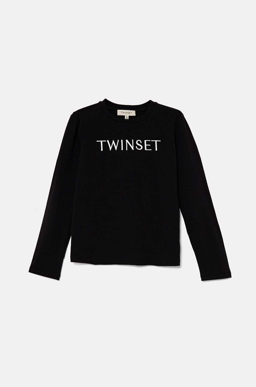

Детска блуза с дълги ръкави Twinset в черно 242GJ2075, Черен
