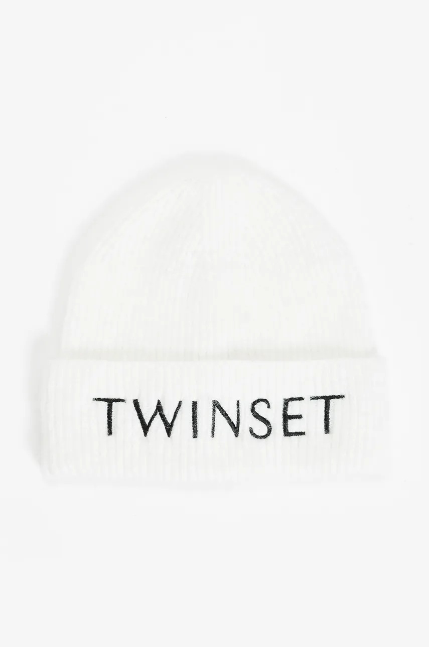 

Детска шапка с вълна Twinset в бяло 242GJ5053, Бял