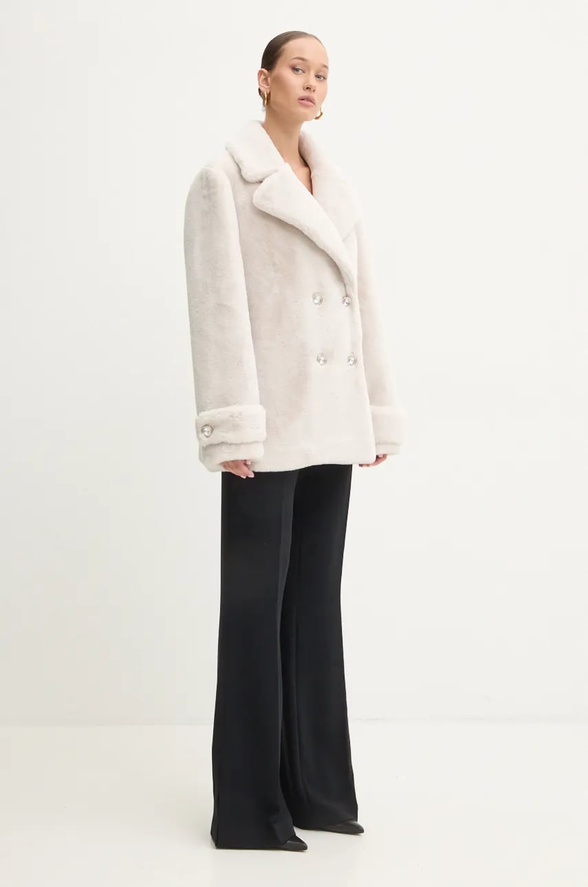 Пальто Blugirl Blumarine женское цвет серый переходное двубортное RF4035.E0885 Пальто Blugirl Blumarine женское цвет серый переходное двубортное RF4035.E0885