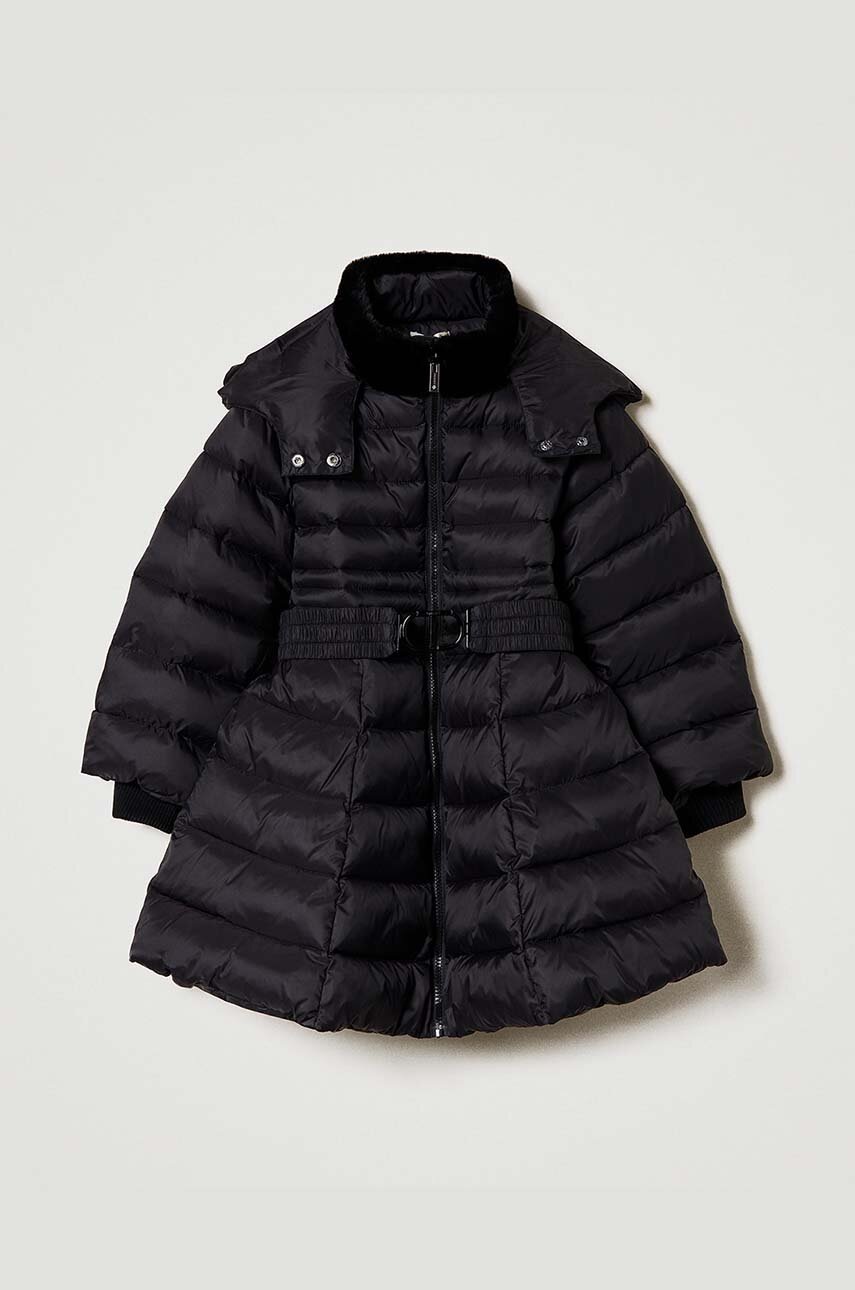 Дитяча куртка Twinset колір чорний 242GJ2320