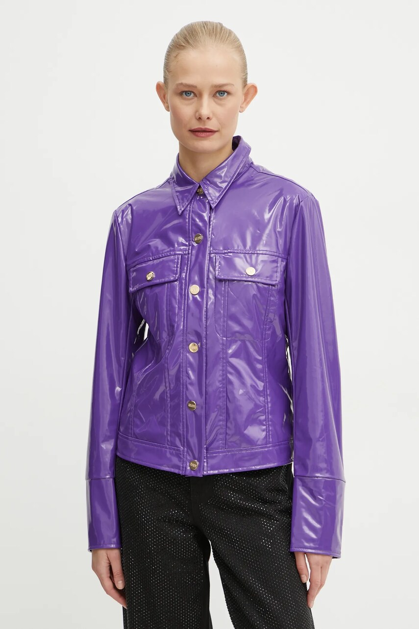 Silvian Heach geaca GEFAR femei, culoarea violet, de tranzitie, GPA24113GB