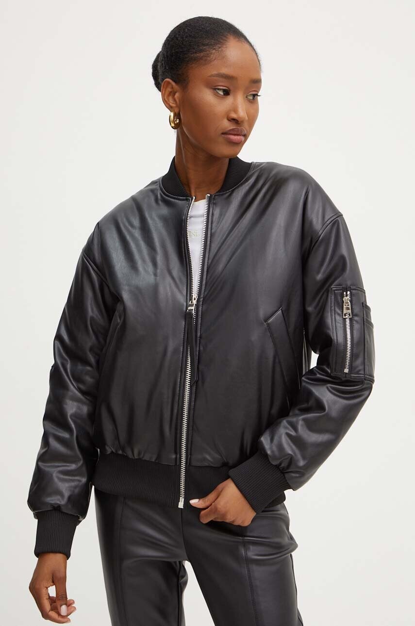 Silvian Heach geaca bomber TADY femei, culoarea negru, de iarna, oversize, GPA24018GB