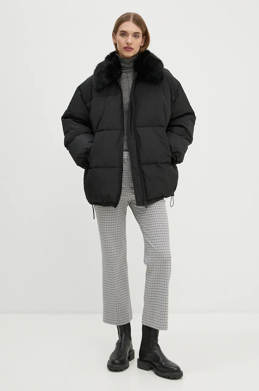 2NDDAY geaca Luis femei, culoarea negru, de iarna, oversize, 2245111505