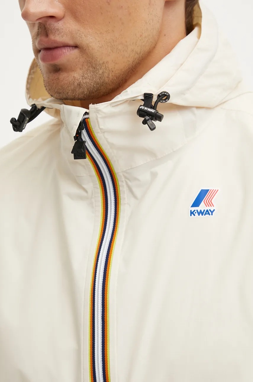 Куртка K-Way колір бежевий перехідна K004BD0 