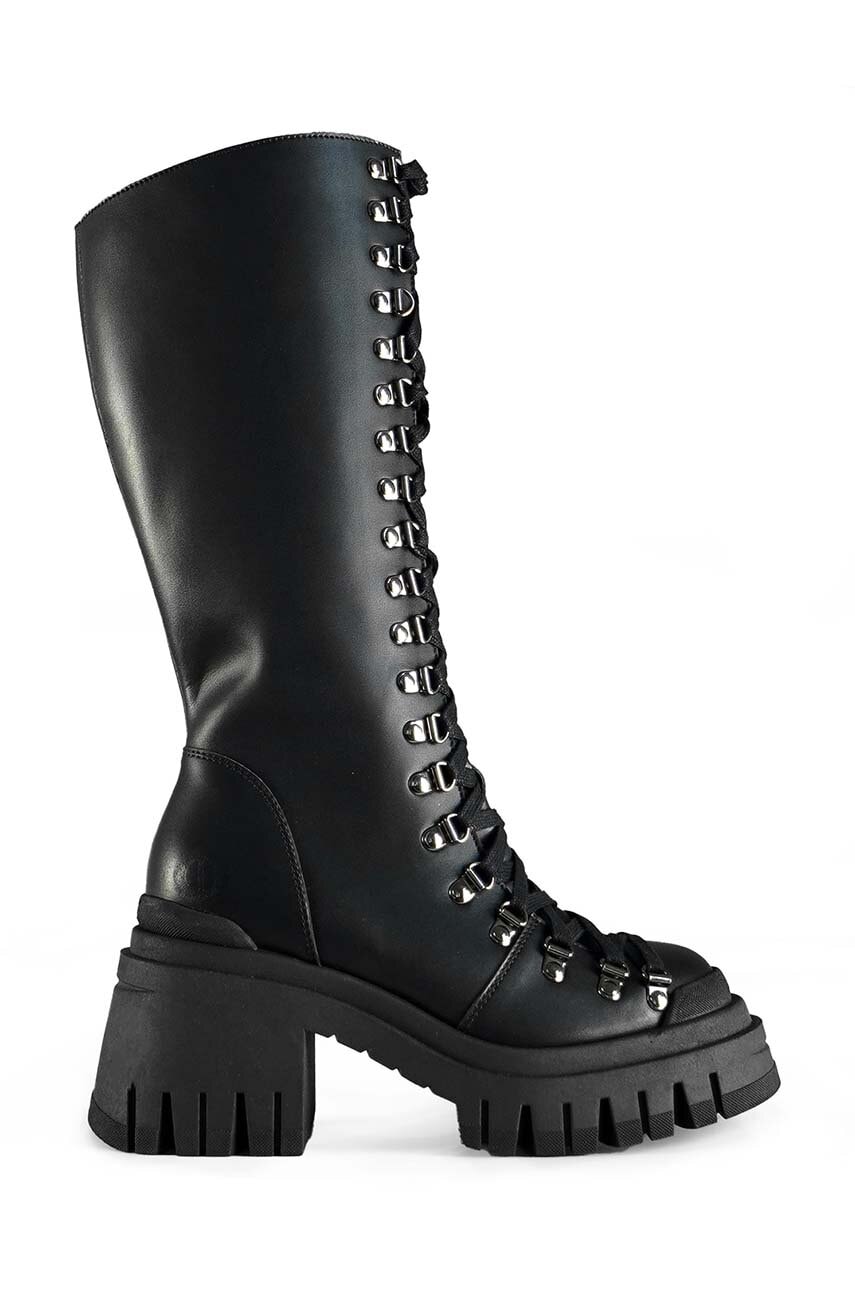 Altercore cizme Cora femei, culoarea negru, cu toc drept, Cora Vegan Altercore cizme Cora femei, culoarea negru, cu toc drept, Cora Vegan