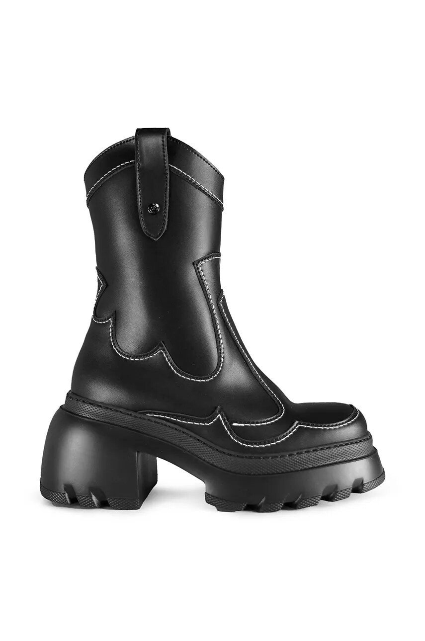 Altercore botine Dakota femei, culoarea negru, cu toc drept, Dakota Vegan