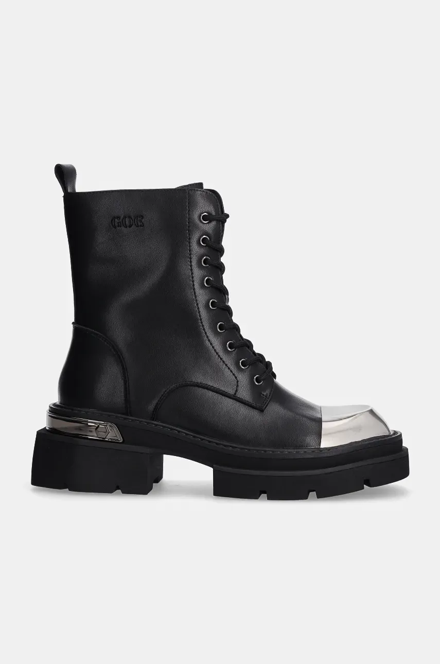 Кожаные полусапоги GOE женские цвет чёрный на платформе OO2N4119 BLACK Кожаные полусапоги GOE женские цвет чёрный на платформе OO2N4119 BLACK