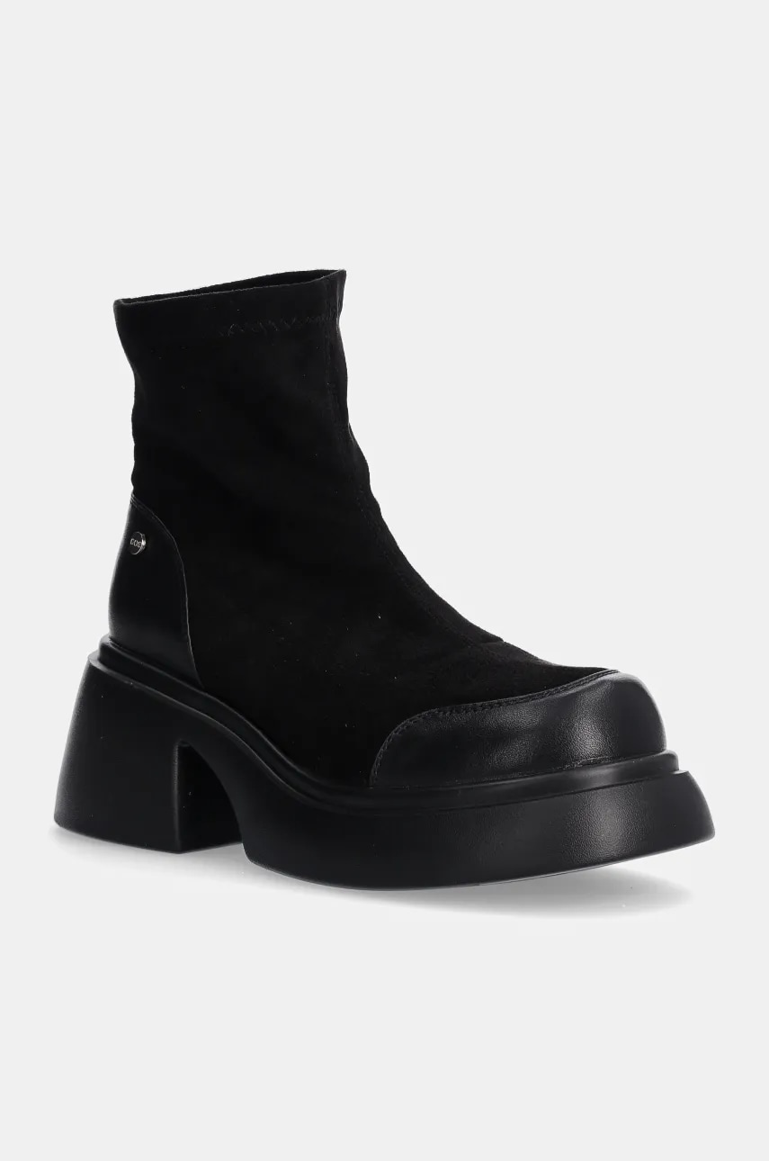 GOE botine femei, culoarea negru, cu toc drept, OO2N4153 BLACK GOE botine femei, culoarea negru, cu toc drept, OO2N4153 BLACK