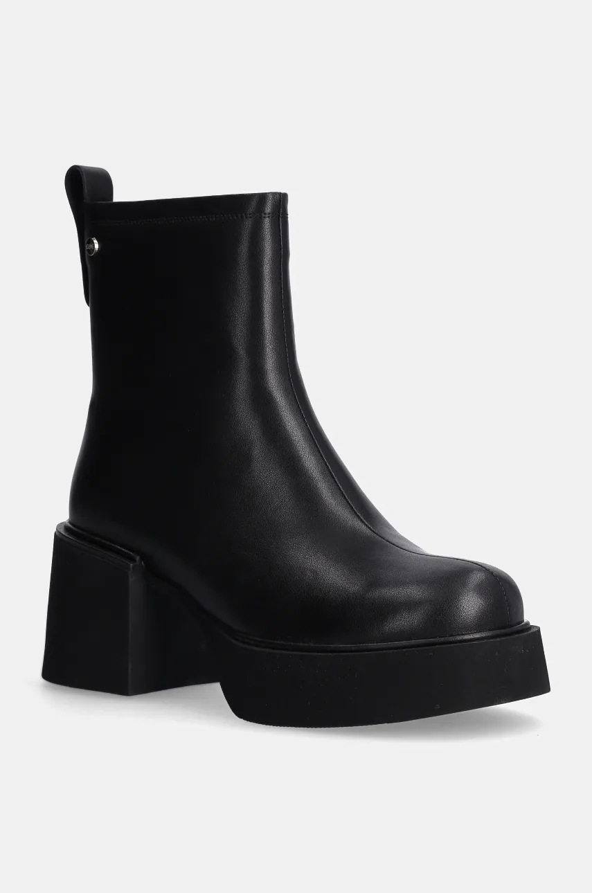 

Кожени боти GOE в черно с дебел ток OO2N4161 BLACK, Черен
