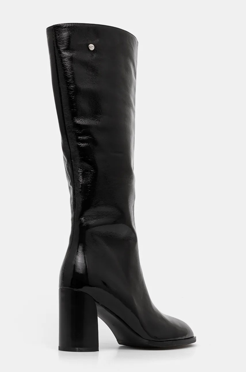 Δερμάτινες μπότες GOE γυναικείες, χρώμα: μαύρο, OO2N4408 BLACK φωτογραφία