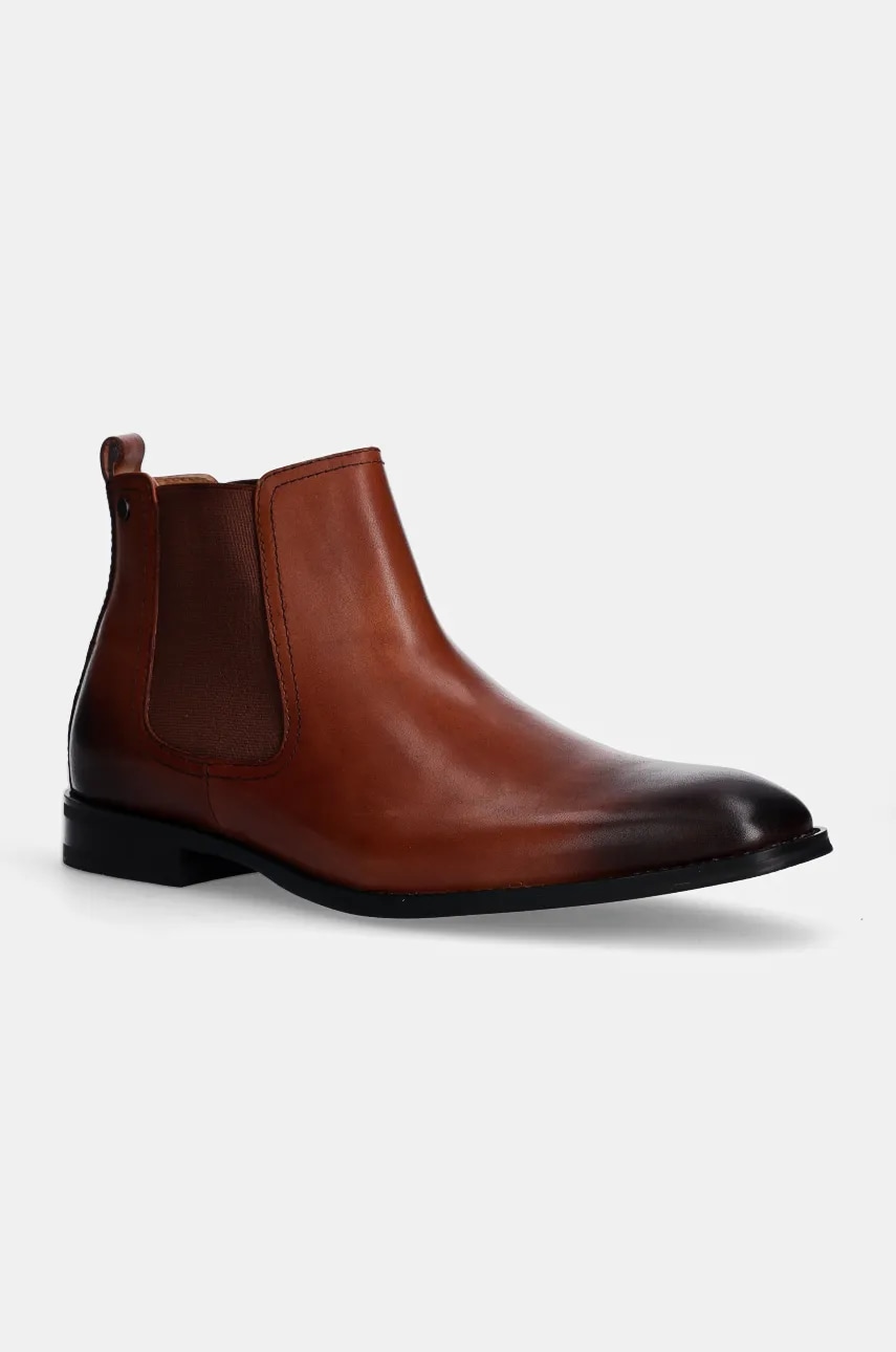 GOE ghete chelsea de piele barbati, culoarea maro, OO1N4021 COGNAC GOE ghete chelsea de piele barbati, culoarea maro, OO1N4021 COGNAC