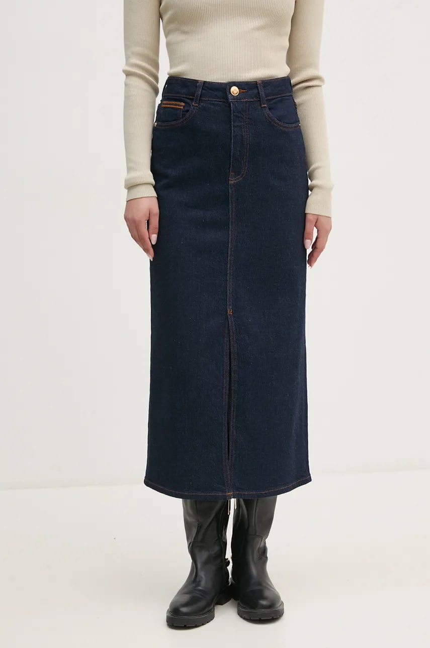 Mos Mosh fusta din denim midi, dreapta, 164840