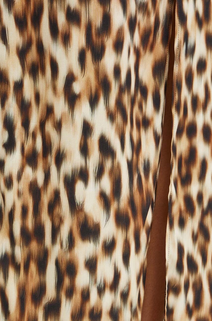 Φούστα Silvian Heach SACHE χρώμα: καφέ, GPA24141GO φωτογραφία