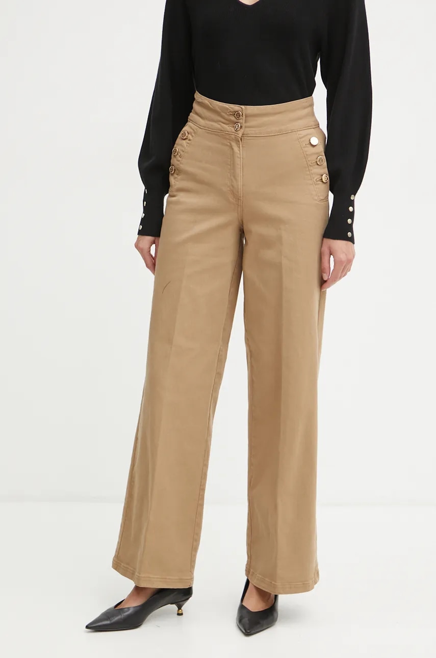 Γυναικεία παντελόνια τζιν wide leg σε πρασινο