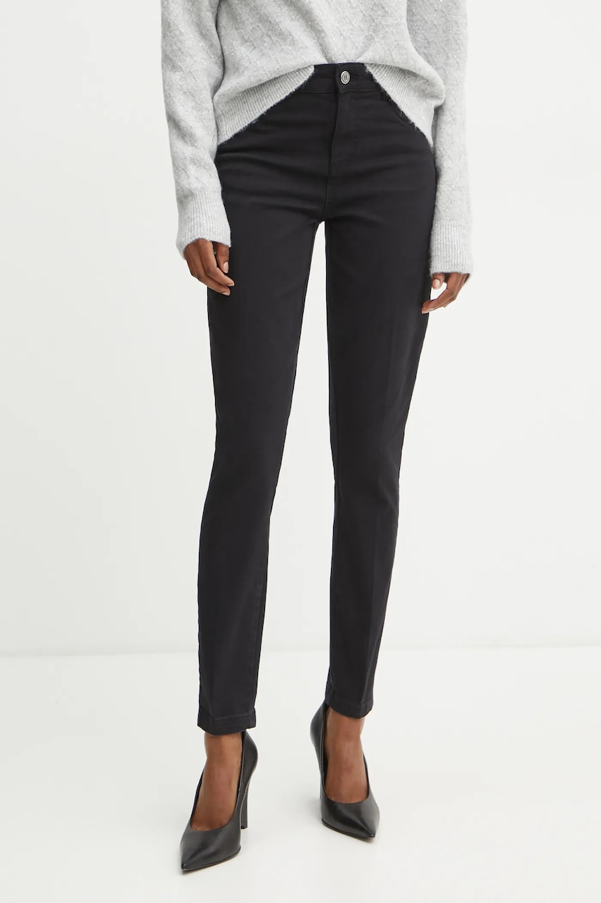 Silvian Heach jeansi DRAZE (KIM) femei, culoarea negru, GPA24302JE Silvian Heach jeansi DRAZE (KIM) femei, culoarea negru, GPA24302JE