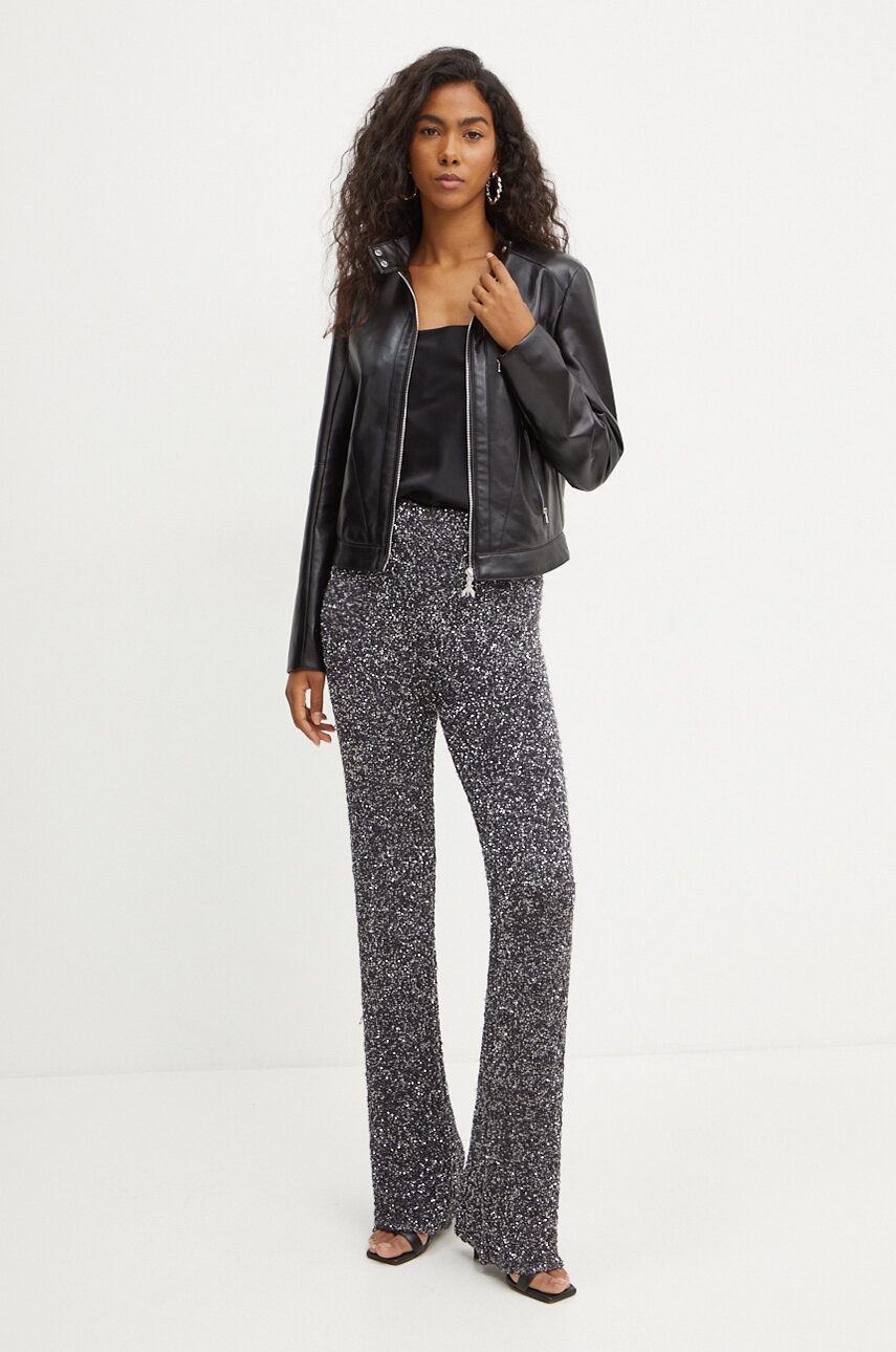 Παντελόνι Liviana Conti χρώμα: γκρι, L4WG29 φωτογραφία