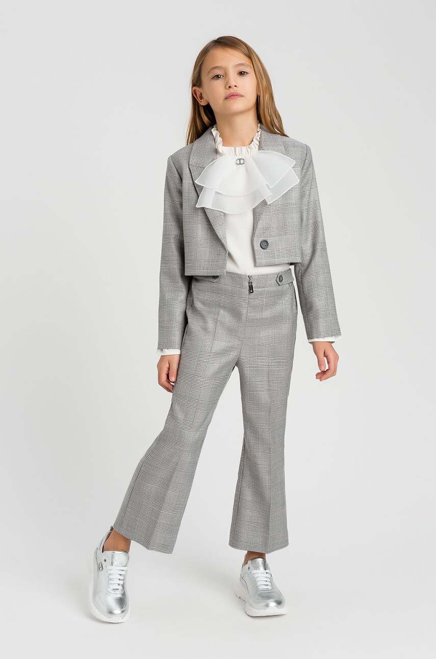 

Детски панталон Twinset в сиво с десен 242GJ2181, Сив