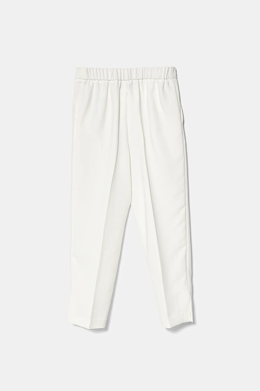 Дитячі штани Twinset колір білий однотонні 251GJ2QN3 Дитячі штани Twinset колір білий однотонні 251GJ2QN3