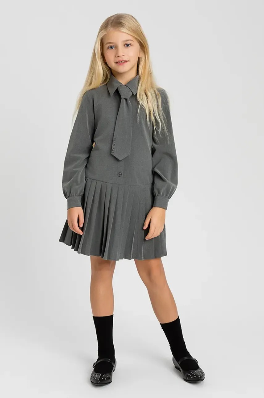 

Рокля Twinset в сиво къса разкроена 242GJ2131, Сив