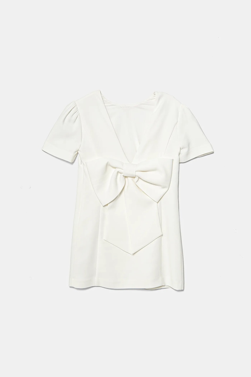 Дитяча сукня Twinset колір білий mini пряма 251GJ2QN9 Дитяча сукня Twinset колір білий mini пряма 251GJ2QN9