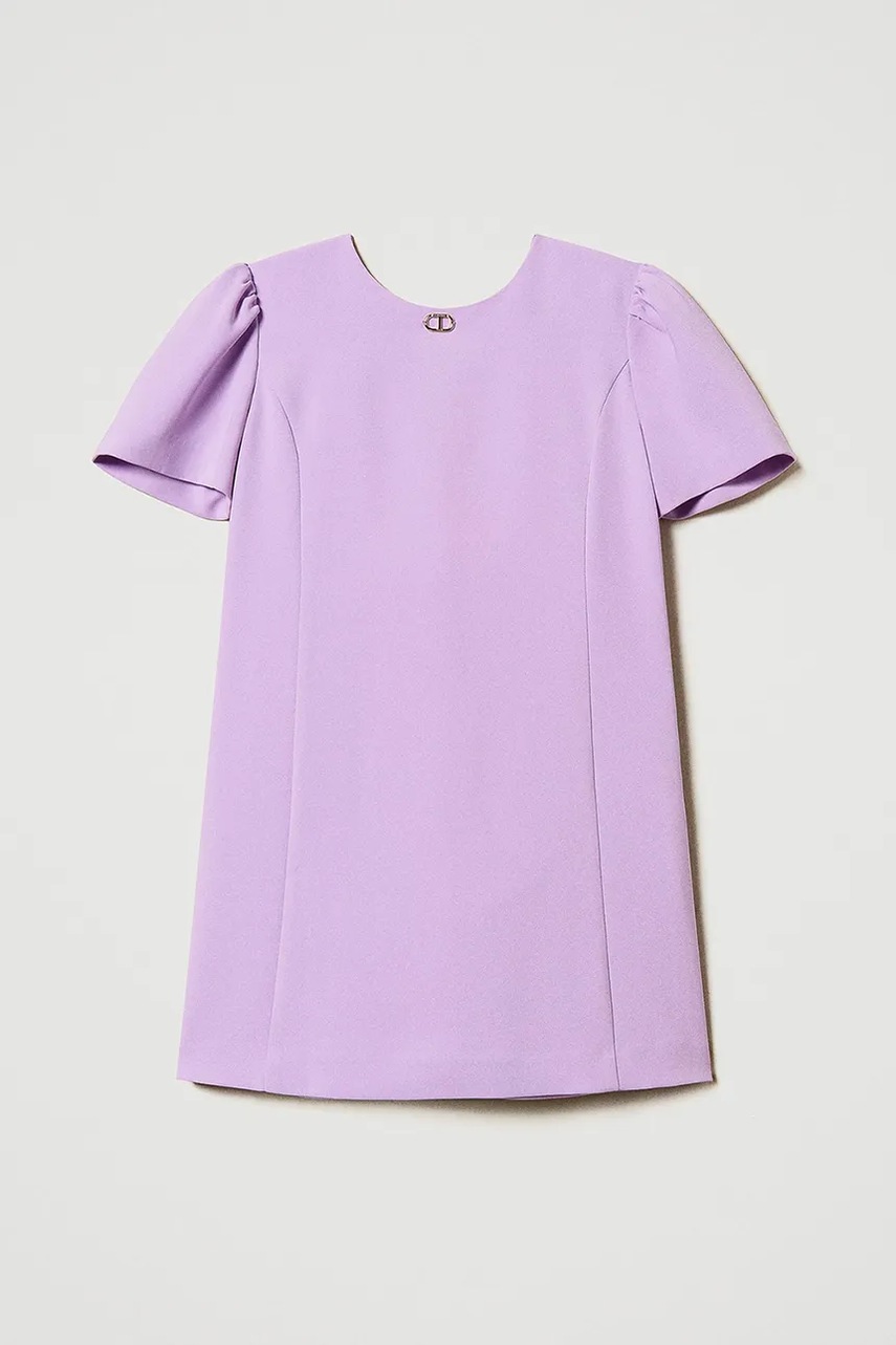 Дитяча сукня Twinset колір фіолетовий mini пряма 251GJ2QN9 Дитяча сукня Twinset колір фіолетовий mini пряма 251GJ2QN9