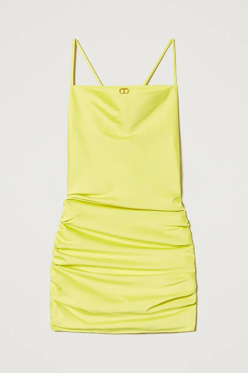 Дитяча сукня Twinset колір жовтий mini пряма 251GJ2450 Дитяча сукня Twinset колір жовтий mini пряма 251GJ2450