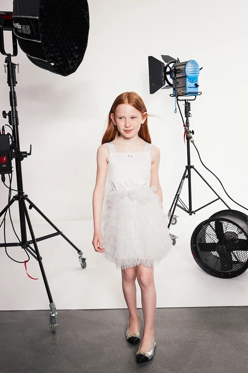 Дитяча сукня Twinset колір білий mini розкльошена 251GJ2QS0 Дитяча сукня Twinset колір білий mini розкльошена 251GJ2QS0