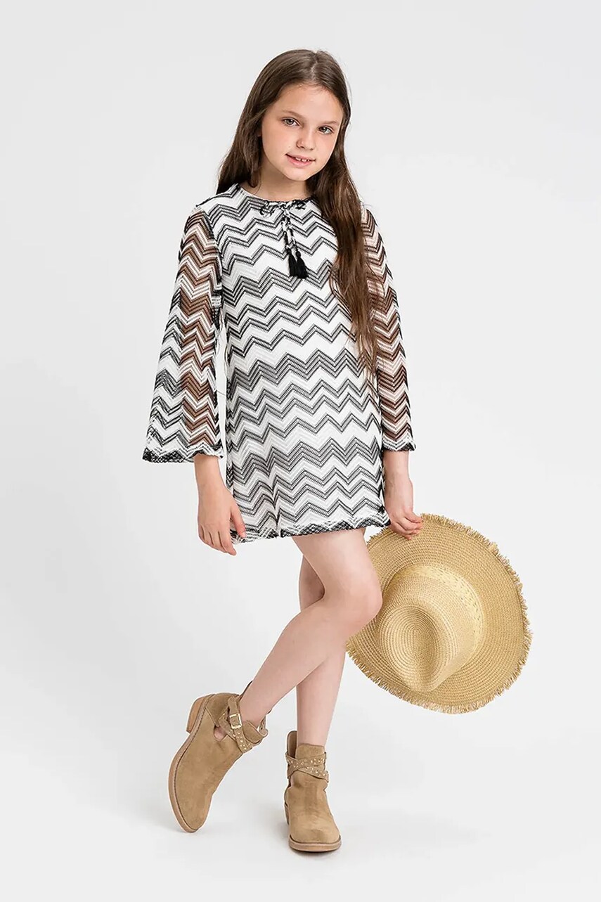 Levně Dívčí šaty Twinset černá barva, mini, 251GJ2550
