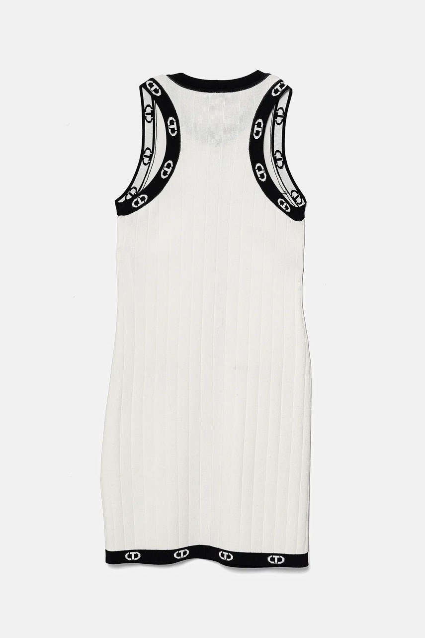 Дитяча сукня Twinset колір білий mini облягаюча 251GJ3QW5 Дитяча сукня Twinset колір білий mini облягаюча 251GJ3QW5