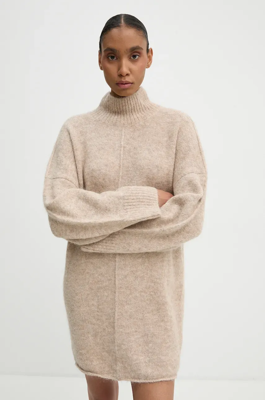 Шерстяной свитер Day Birger et Mikkelsen Simone - Winter Alpaca женский цвет бежевый тёплый с гольфом DAY65243481 Шерстяной свитер Day Birger et Mikkelsen Simone - Winter Alpaca женский цвет бежевый тёплый с гольфом DAY65243481