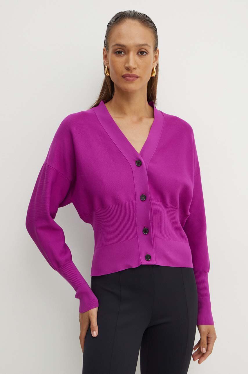 Liviana Conti cardigan femei, culoarea violet, light, F4WG10
