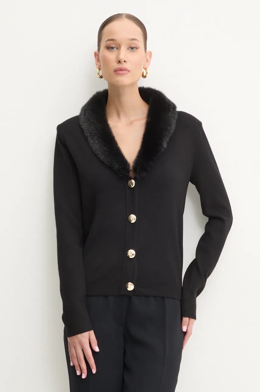 Blugirl Blumarine cardigan femei, culoarea negru, light, RF4019.MAB01 Blugirl Blumarine cardigan femei, culoarea negru, light, RF4019.MAB01