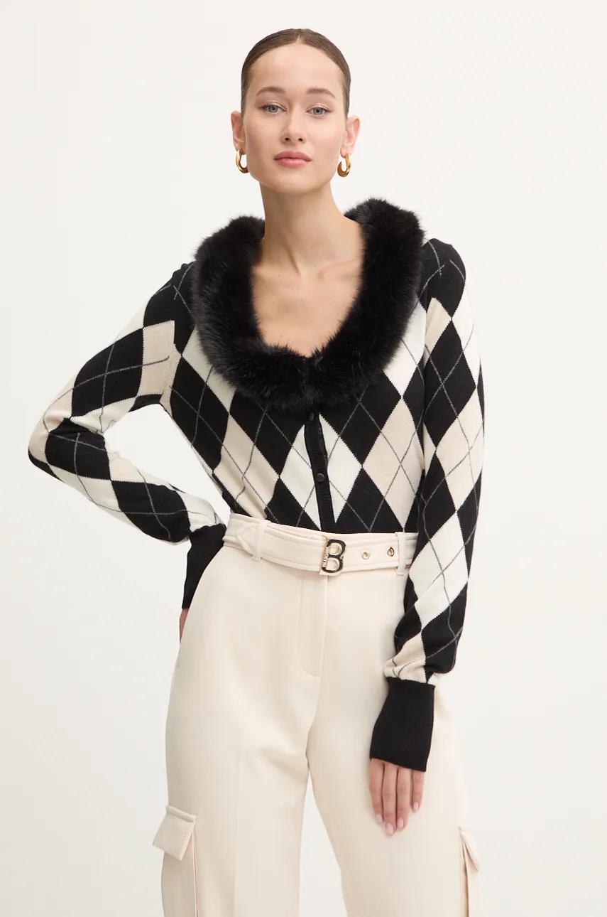 

Жилетка с вълна Blugirl Blumarine в черно от лека материя RF4192.MS14G, Черен