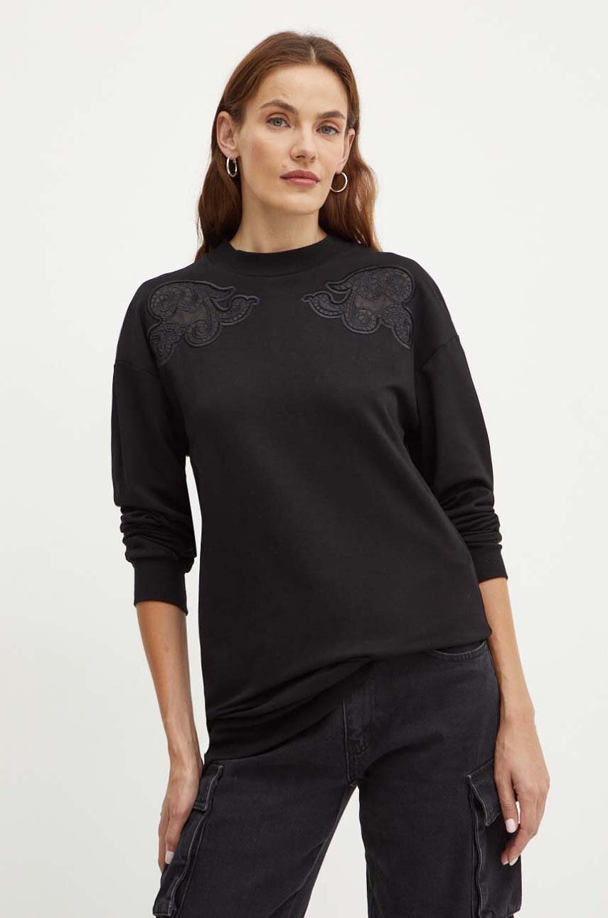 Silvian Heach bluza TERLEKI femei, culoarea negru, cu imprimeu, GPA24265FE