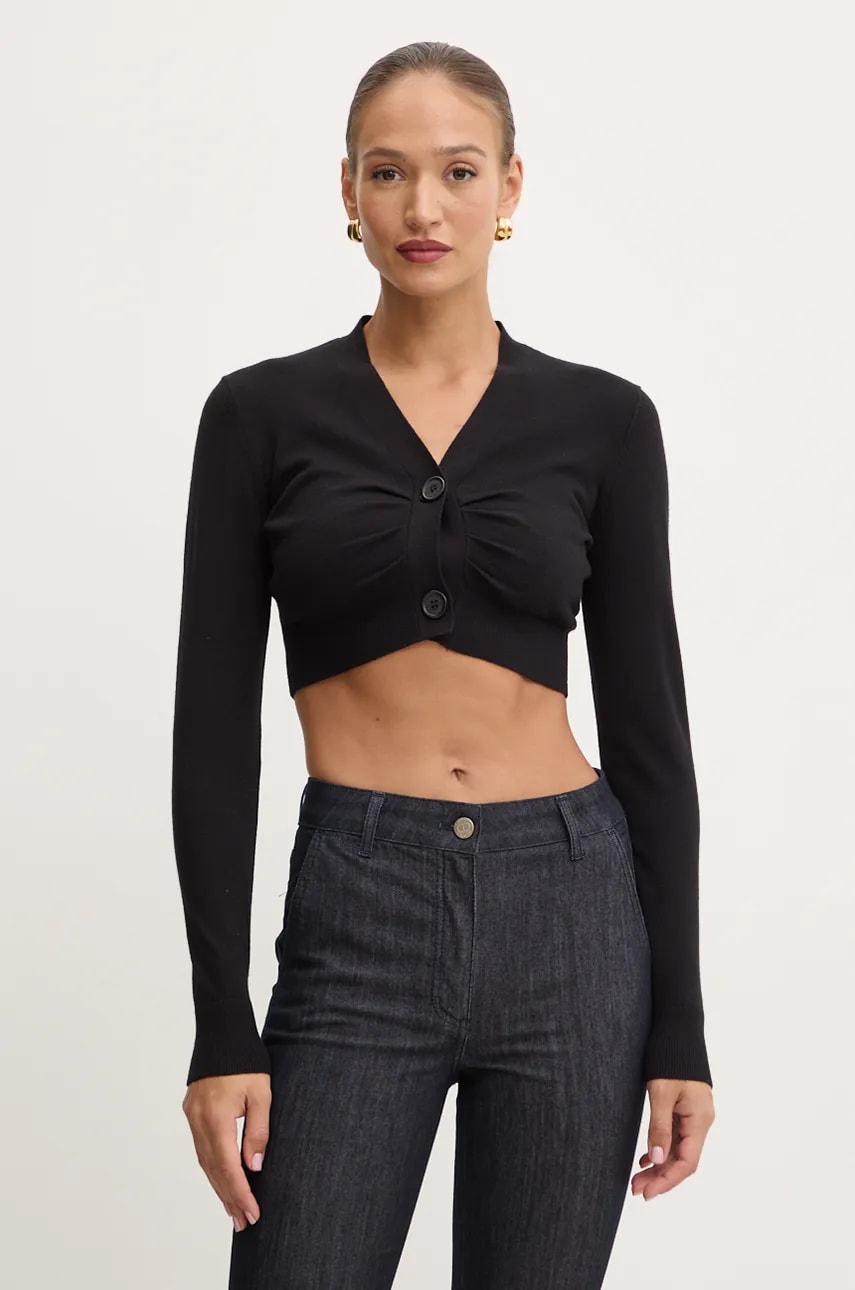 Silvian Heach pulover HELIMO femei, culoarea negru, light, GPA24331CD Silvian Heach pulover HELIMO femei, culoarea negru, light, GPA24331CD