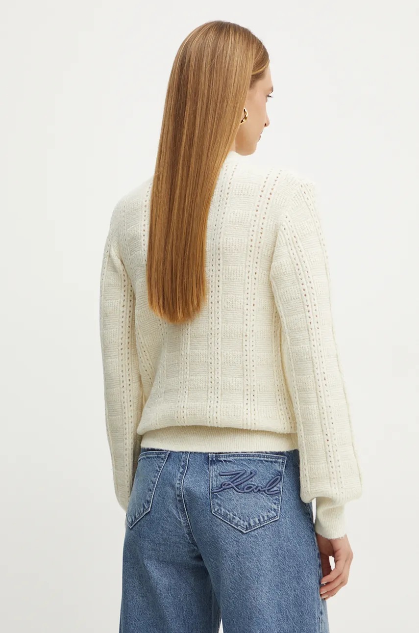 Πουλόβερ Silvian Heach UMOK χρώμα: μπεζ, GPA24251MA φωτογραφία