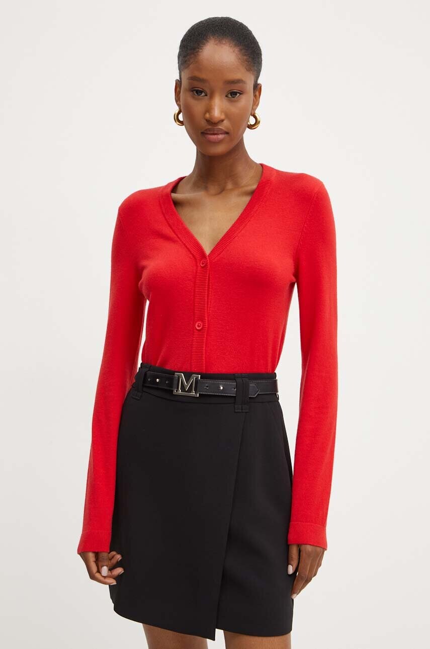 Silvian Heach cardigan MOLES femei, culoarea rosu, light, GPA24064CD