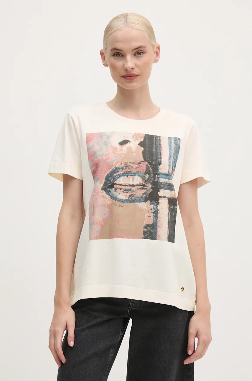 Mos Mosh tricou femei, culoarea roz, 165370 Mos Mosh tricou femei, culoarea roz, 165370