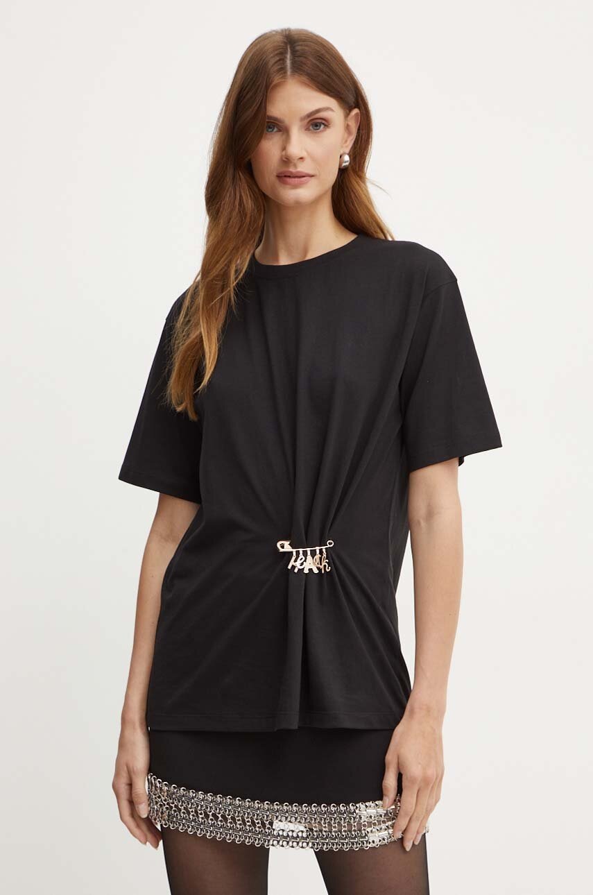 

Тениска Silvian Heach CHIKI в черно GPA24269TS, Черен