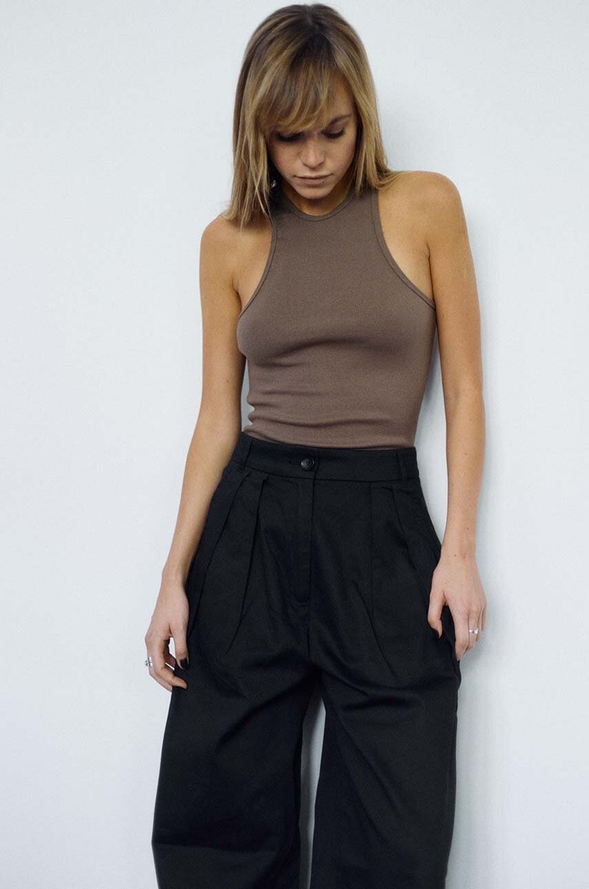 MUUV. top din bumbac PRESSE culoarea verde, PRESSE MUUV. top din bumbac PRESSE culoarea verde, PRESSE