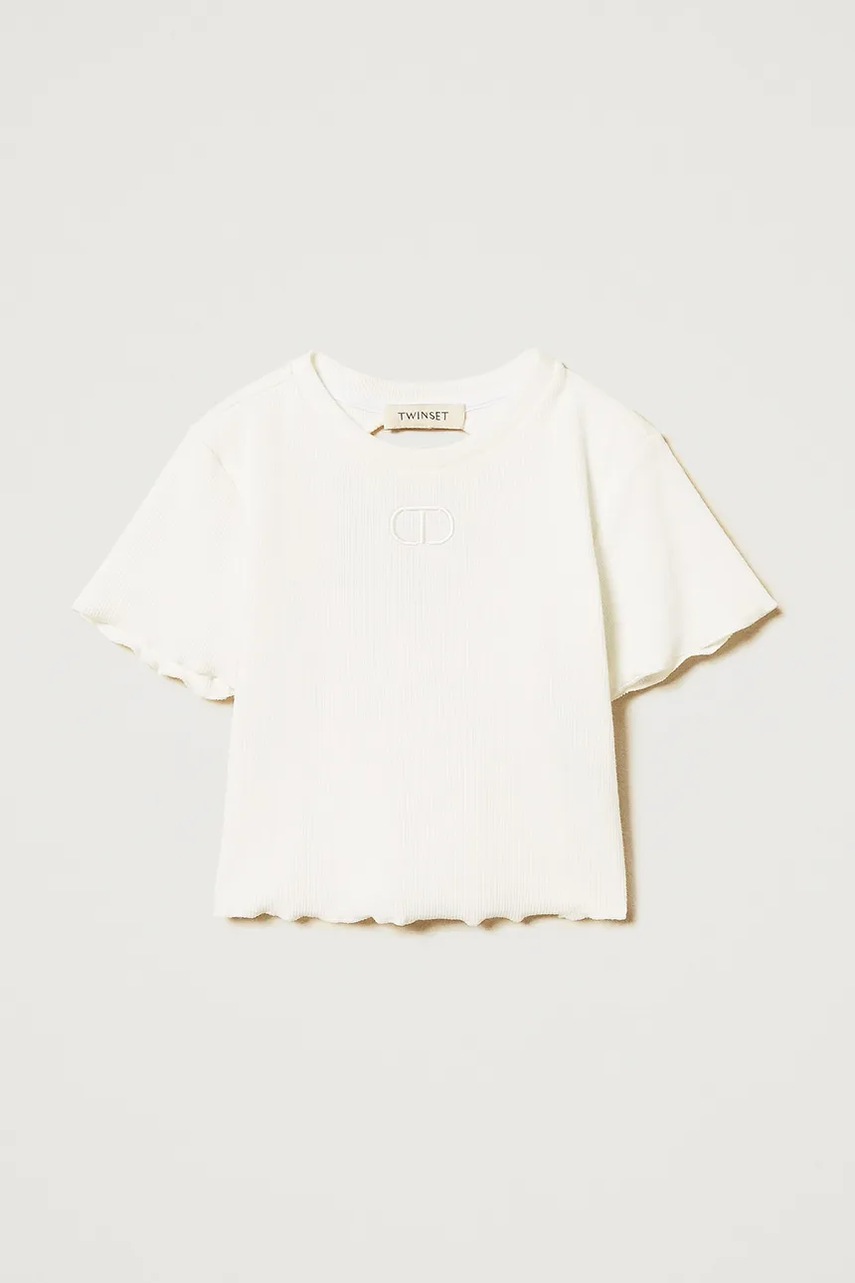 Дитяча футболка Twinset колір білий 251GJ2571 Дитяча футболка Twinset колір білий 251GJ2571
