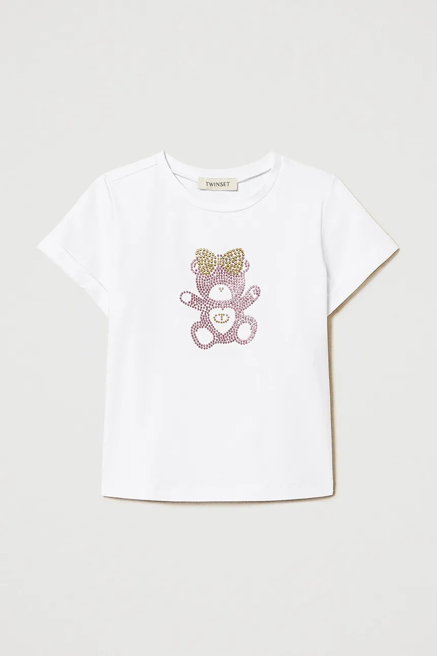 Дитяча футболка Twinset колір білий 251GJ2488 Дитяча футболка Twinset колір білий 251GJ2488