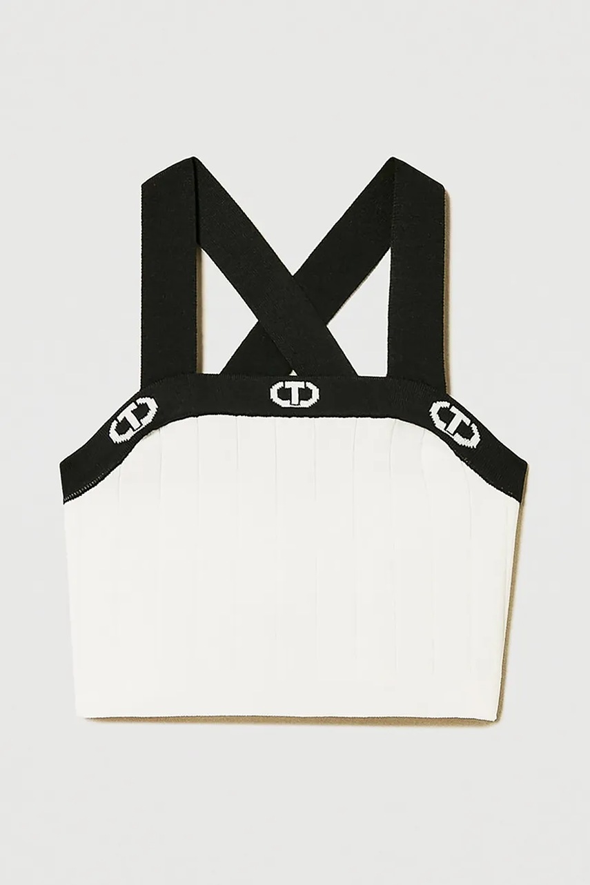 Дитячий топ Twinset колір білий 251GJ3QW2 Дитячий топ Twinset колір білий 251GJ3QW2