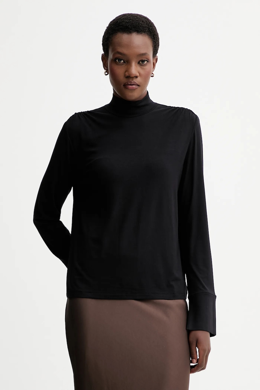 Marc O'Polo bluză culoarea negru, uni, 510214952225