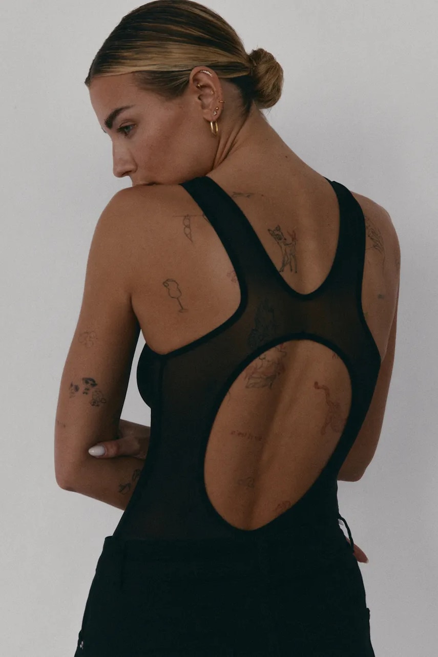 MUUV. body NOYE culoarea negru, transparent, uni